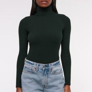 NEW- LuxeLoft Slim Ribbed Turtleneck Top